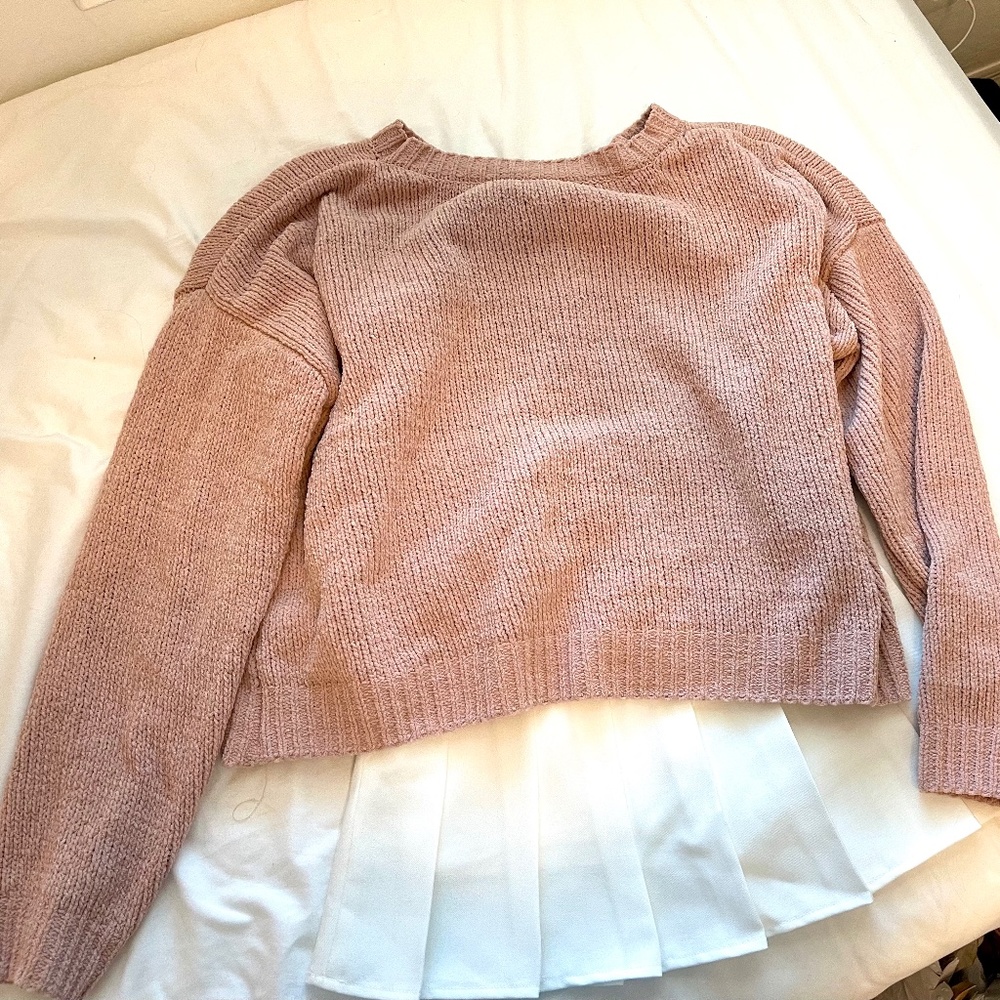 Double Zero Pink Knit Sweater - JUNIORS